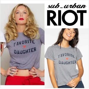 Sub_Urban Riot Heather Gray Tee " Favorite Daughter " Size 4X